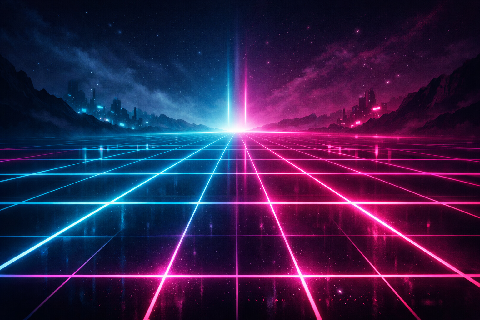 Neon ızgara arka plan görseli